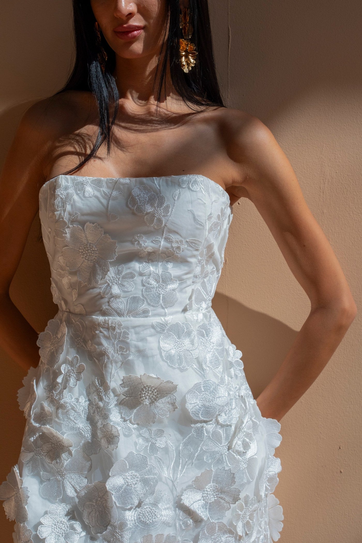 Floral Bridal Mini Dress