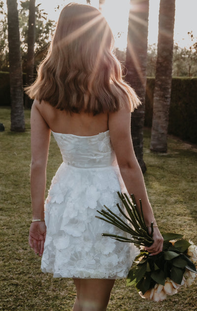 Floral Bridal Mini Dress