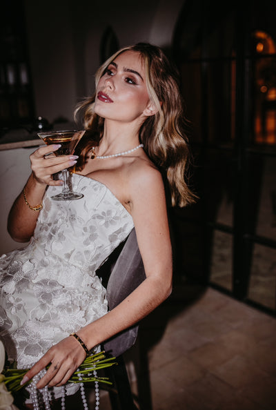 Floral Bridal Mini Dress