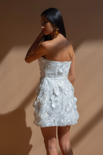 Floral Bridal Mini Dress