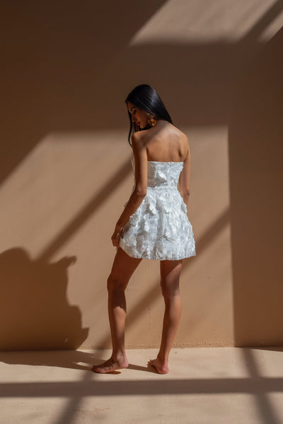 Floral Bridal Mini Dress