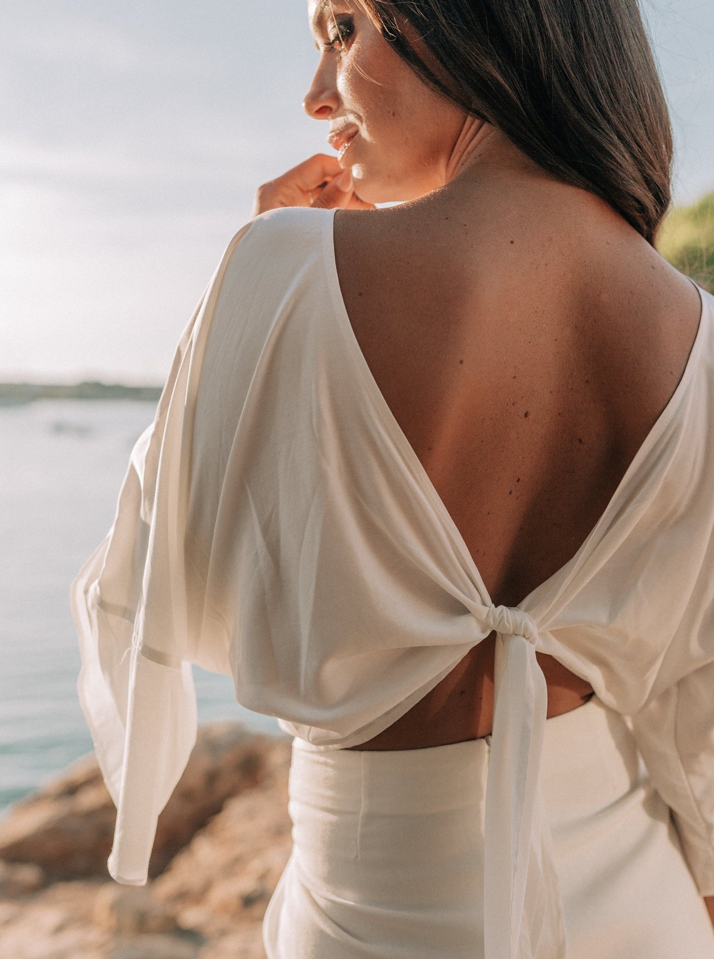 Freyja Wrap Top | White